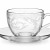 Cappuccino Cups with Saucers, Glass-Etched, Versal