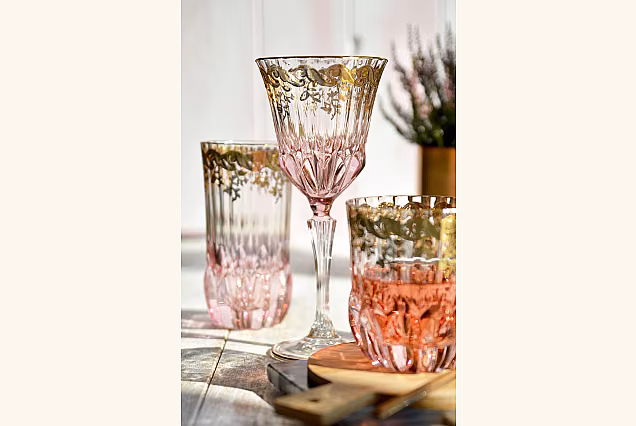 Luxury Spring-SB Water Goblets 280ml with Gold Decoration