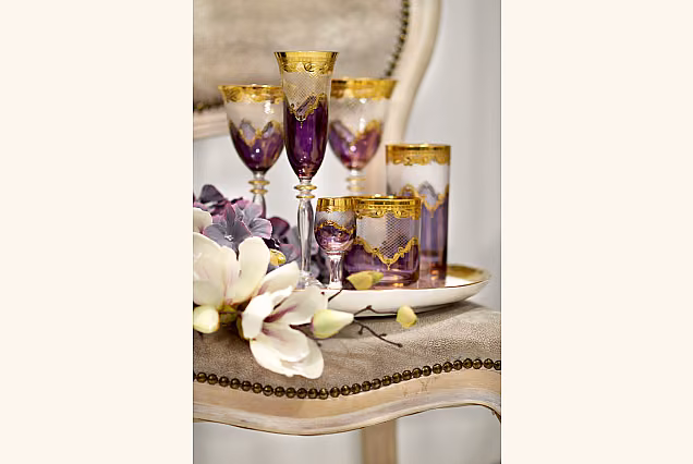 Purple Bejrut Violet-BBA Champagne Flutes