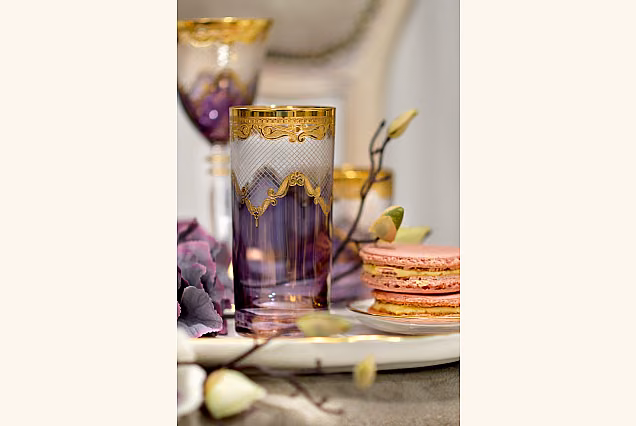 Decorated Bejrut Violet-BBC Highball Glasses