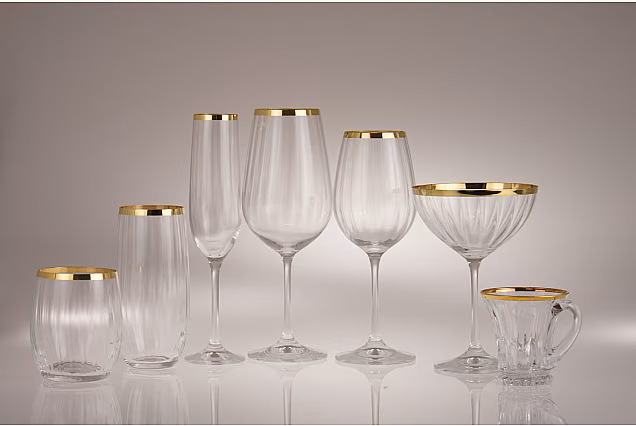 Faro Gold Optic-FGOF Highball Glasses 350ml