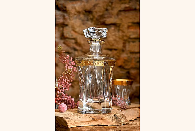 Ambasador-AZ Luxury Crystal Decanter with 6 Whisky Glasses