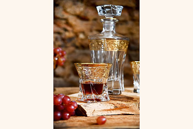Panama-PZK Luxury Crystal Decanter with 6 Whisky Glasses