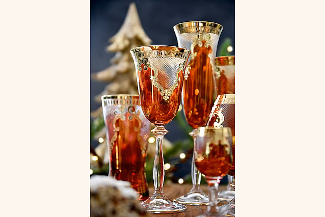 Elegant Angel Red-ARA Champagne Flutes