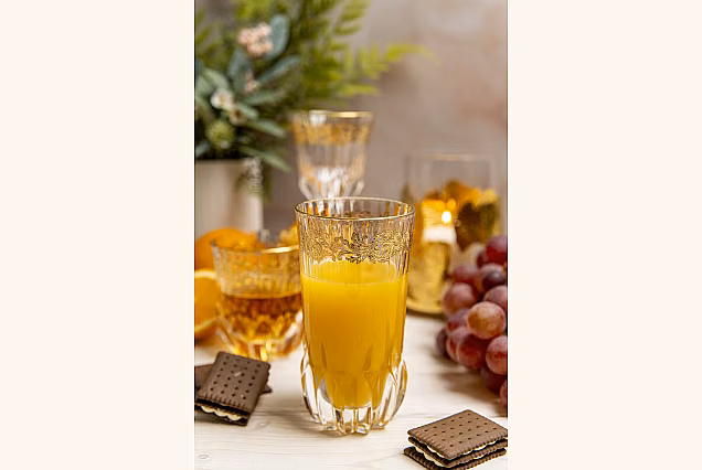 Luxury CHARME-CHROD Water Glasses with Gold Decoration