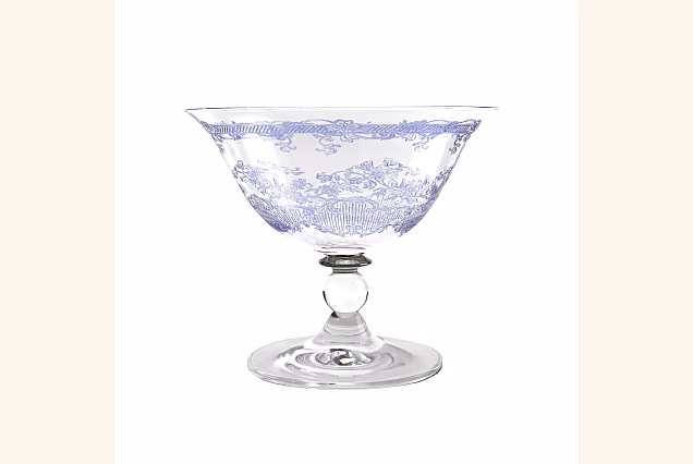 Garden-GDBL Lovely Blue Ice-Cream Coupes, Set of 6