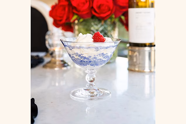 Garden-GDBL Lovely Blue Ice-Cream Coupes, Set of 6
