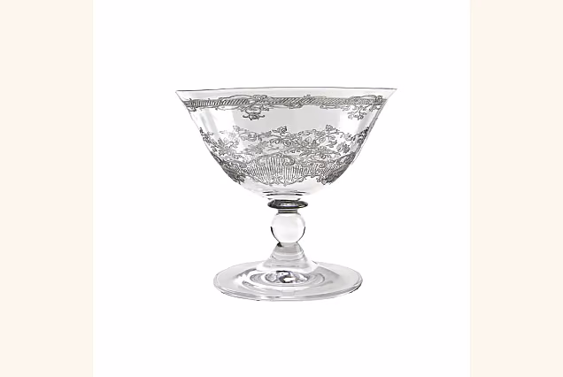 Garden-GDSD Lovely Grey Ice-Cream Coupes, Set of 6