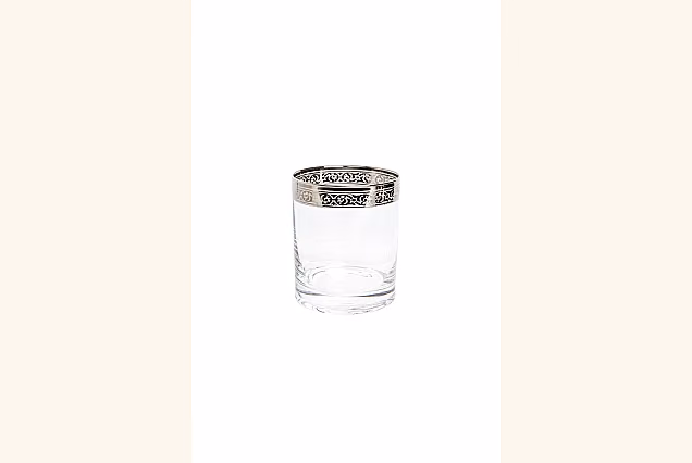 Elegant Ambasador Platin-AG Whisky Glasses with Platinum Decoration