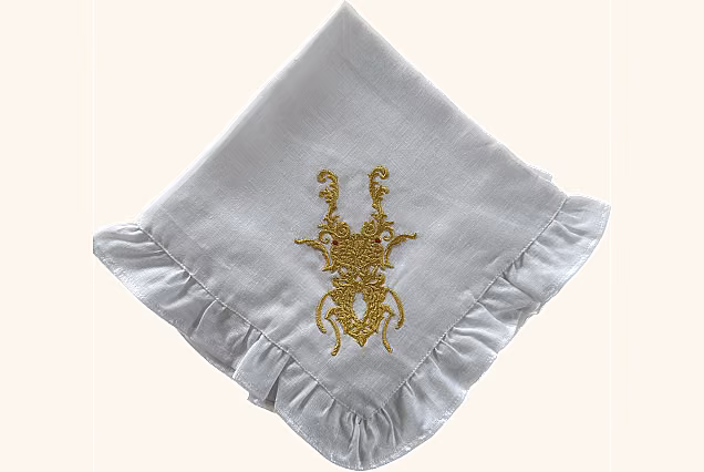 Embroidered Napkin - Scarab