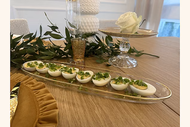 Faro Gold Oval Serving Platter 41cm/11.5cm
