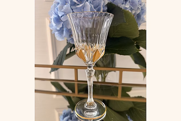 Marigold-MG Beautiful Water Goblets 280ml with Gold Decoration