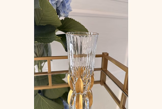 Marigold-MI Luxury Water Glasses with Gold Decoration