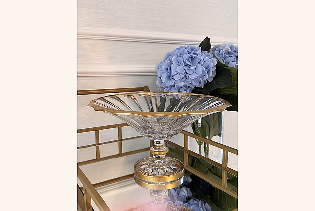 Marigold-MC Crystal Footed Bowl 34cm