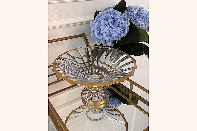 Marigold-MC Crystal Footed Bowl 34cm