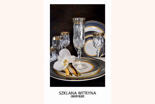 Elegant Decorated Opera Platin-OCA Champagne Flutes 130ml