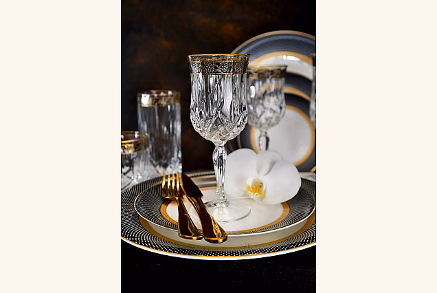Luxury Opera Platin-OCC Wine Glasses 150ml with Platinum Decoration