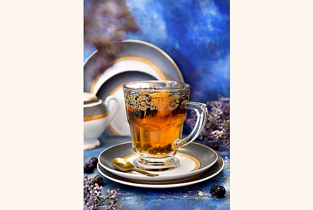 Decorated Charme-CHAB Tea Glasses, Set of 2 - Ideal Gift