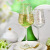 Gilded White Wine Glasses Forest-FC, Set of 6