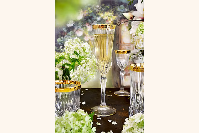 Elegant Decorated IRYS Champagne Flutes 180ml