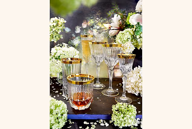 Beautiful Gilded IRYS Water Goblets 280ml