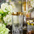 Elegant IRYS Water Glasses with Gold Decoration