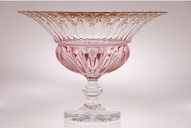 Crystal Gilded Footed Bowl Spring