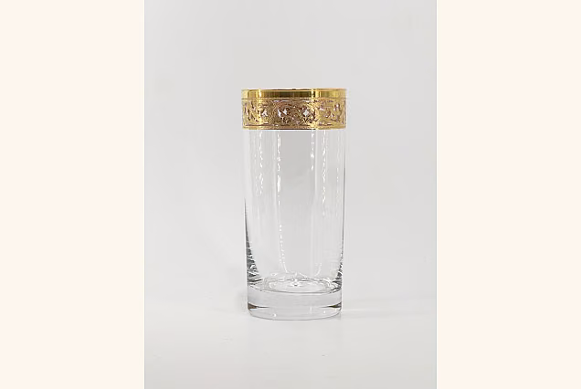 Beautiful Panama Gold Glasses with Gold Ornament, Set of 6