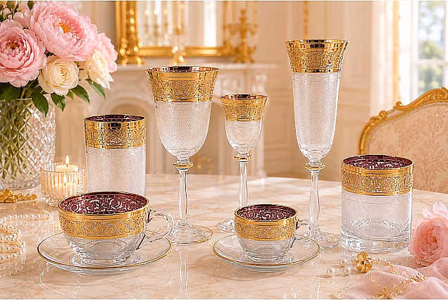 Palace Cappuccino Cups with Gold