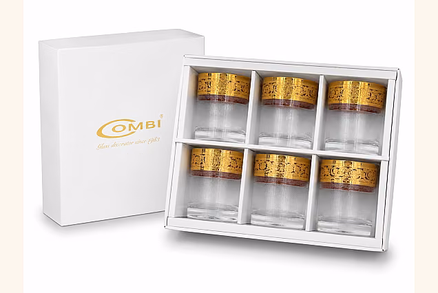 Luxury Palace Whisky Glasses, Set of 6, in Gift Box
