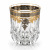 Jesolo-JK Crystal Whisky Glasses with Gold, Set of 6