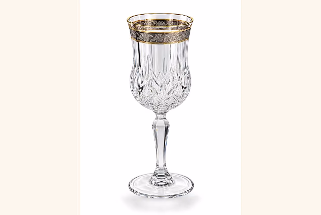 Opera Platin Set of 2 Decorated Wine Glasses 230ml