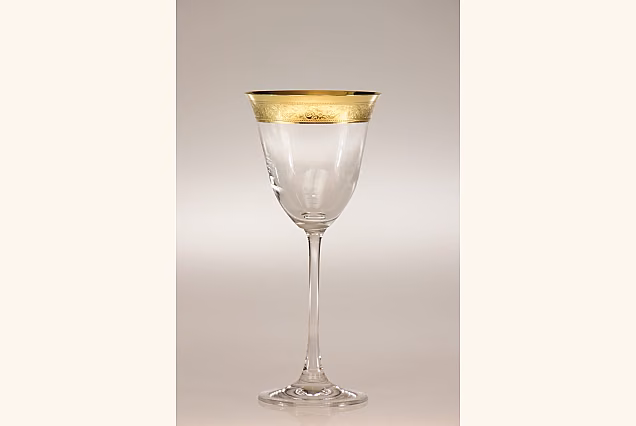 Luxury Ambasador-AC White Wine Glasses with Gold 190ml