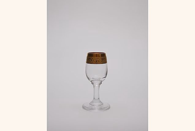 Ambasador-AK Vodka Shot Glasses with a Gold Rim 35ml