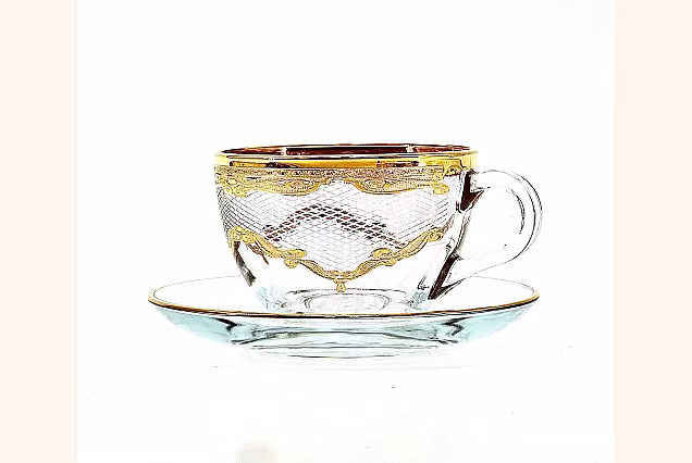 Cappuccino Glasses with Saucers, Set of 6, Bejrut