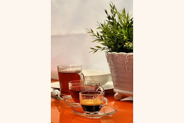 Cappuccino Glasses with Saucers, Set of 6, Venezia