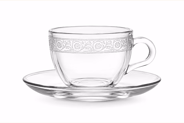 Espresso Cups with Saucers, Set of 6, Venezia