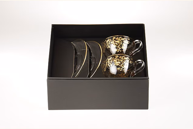 Calabri-CM Cappuccino Cups with Saucers, Set of 2