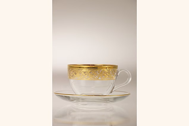 Panama-PNO Cappuccino Cups with Saucers, Set of 2
