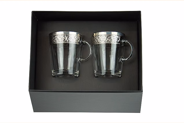Panama Platin-PPH Tea Glasses, Set of 2
