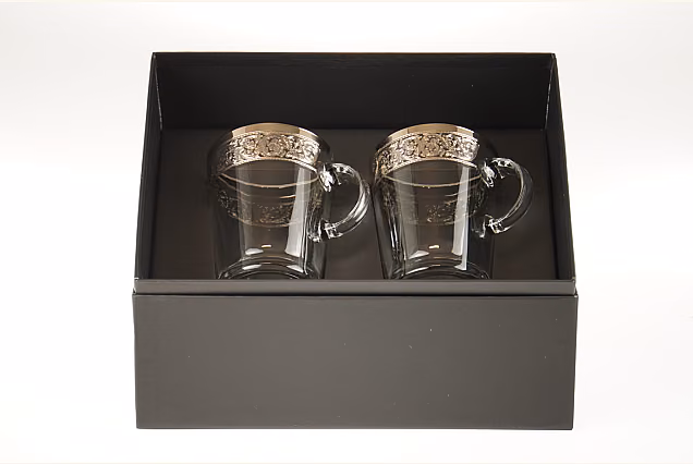 Panama Platin-PPH Tea Glasses, Set of 2