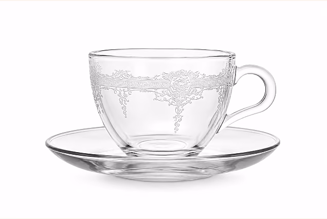 Espresso Cups with Saucers, Set of 2, Verona