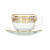 Gilded Cappuccino Cups with Saucers Charme-CHRJ