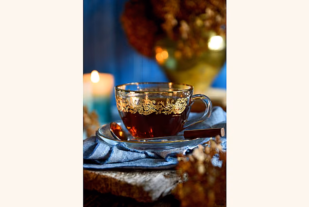 Gilded Cappuccino Cups with Saucers Charme-CHRJ