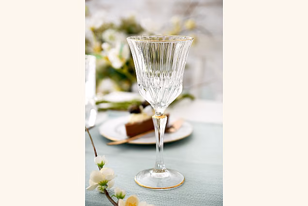 Beautiful Water Goblets 280ml with Gold Decoration ADAGIO GOLD-ADGB