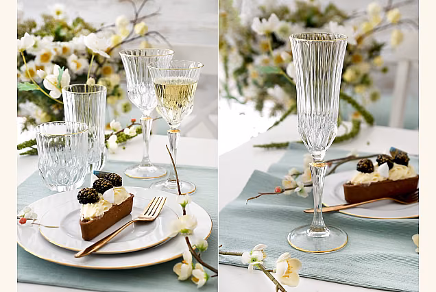 Elegant Whisky Tumblers with Gold Rim ADAGIO GOLD-ADGE