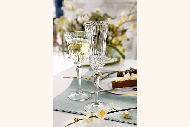 Champagne Flutes 180ml with Platinum Rim ADAGIO PLATIN-ADPA