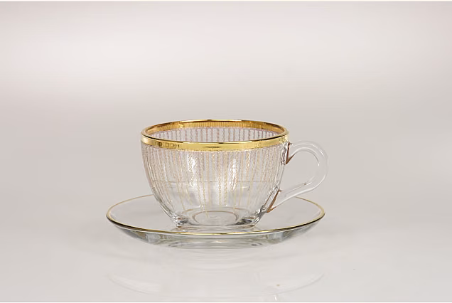 Rain Gold-RGH Cappuccino Cups with Saucers